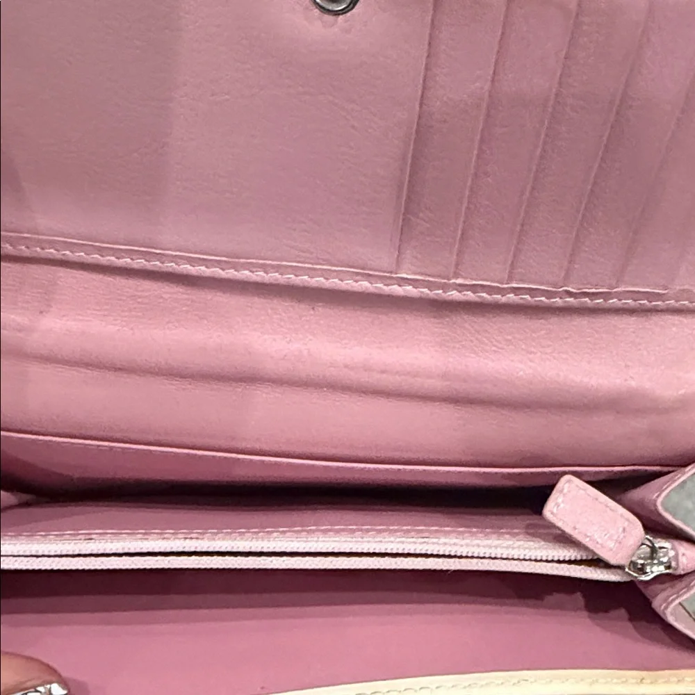 Dior Pink and‎ Cream Logo Clutch (wallet)